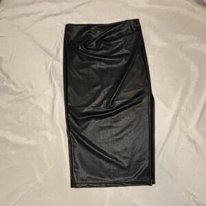 Fashion Nova Black Faux Leather Skirt